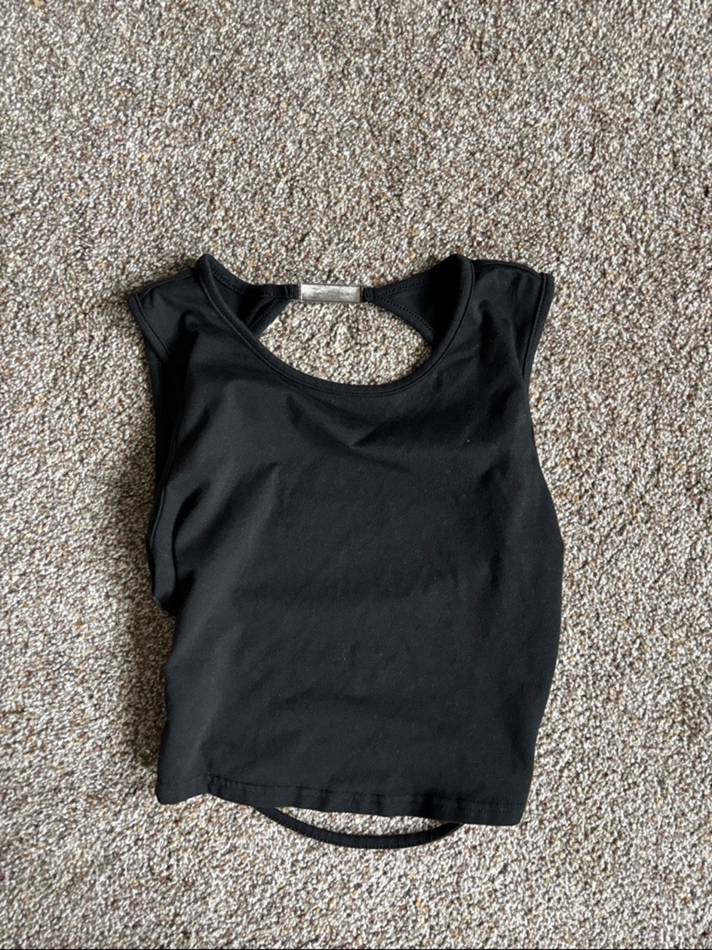 Black Sleeveless Crop Tank Top